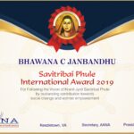 Year 2019 Savitribai Phule International Award