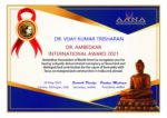 Year 2021 Dr. Ambedkar International Award-Dr. Vijaykumar Trisharan